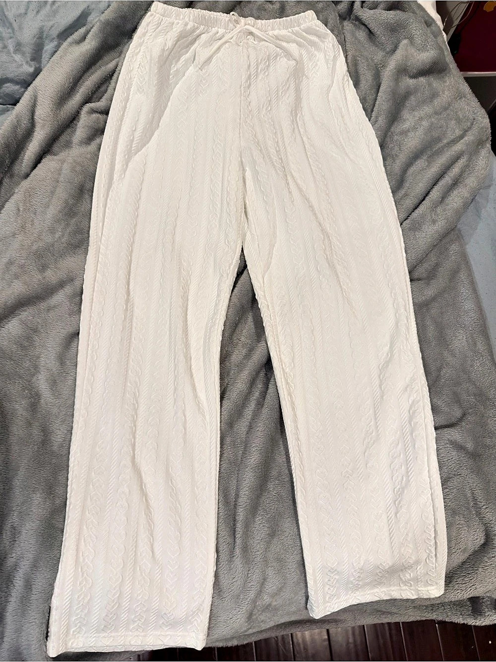 Wide Leg Pants in White Size Small
